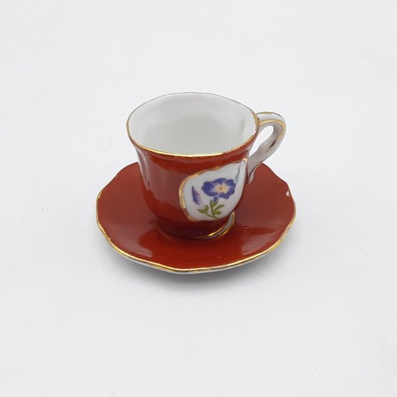 3 Miniature Tea Cups and Saucers -By T. Limonges - Picture 5 of 11